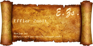 Effler Zsolt névjegykártya